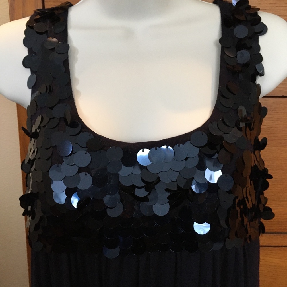 Midnight blue sequin tank dress - Picture 2 of 4